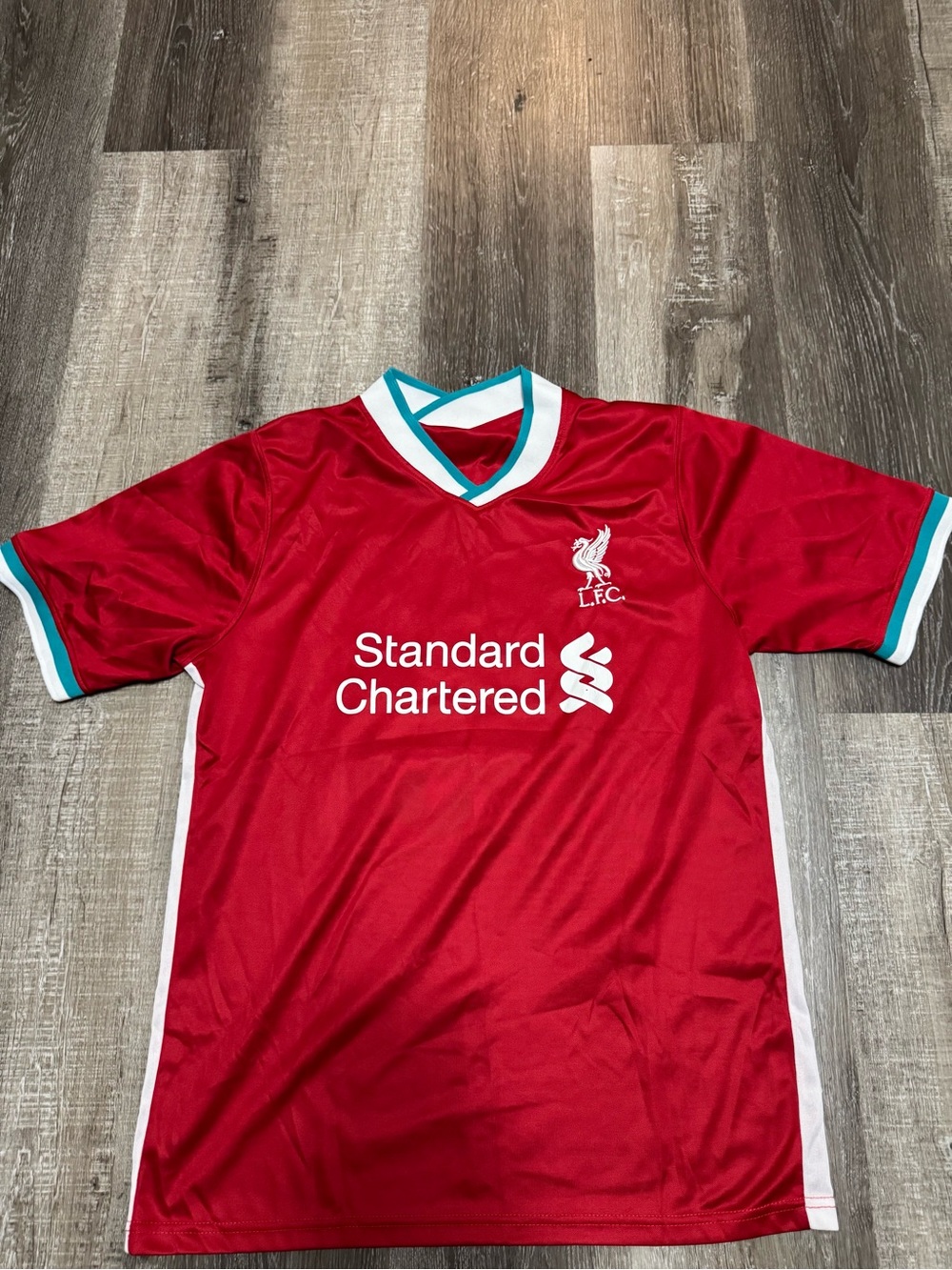Liverpool FC Red Home Jersey with Teal Trim